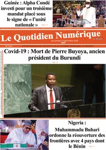 Quotidien numérique d’Afrique n°1541 - du samedi 19 décembre 2020