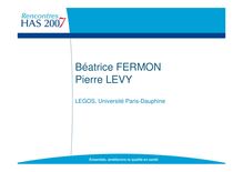 Présentation de B.Fermon - P.Levy