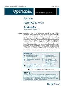 Cryptomathic Signer Technology Audit