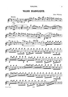 Partition de violon, Valse diabolique, Op.10, Eller, Louis