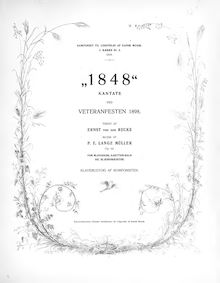 Partition complète, 1848, Kantate ved Veteranfesten 1898, Lange-Müller, Peter Erasmus