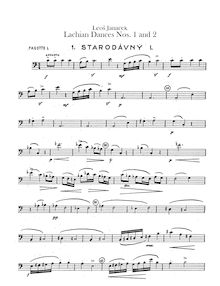 Partition basson 1, 2, Lašské Tance, Janáček, Leoš par Leoš Janáček