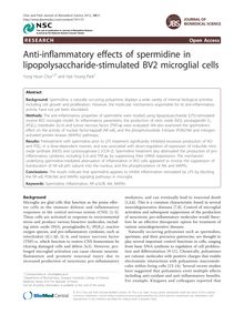Anti-inflammatory effects of spermidine in lipopolysaccharide-stimulated BV2 microglial cells