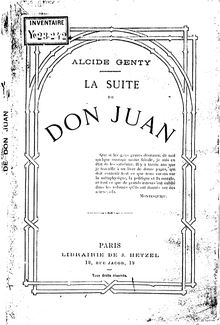 La suite de don Juan / Alcide Genty