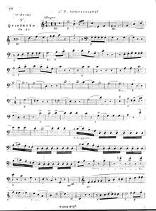 Partition violoncelle 1, corde quintette No.9, Onslow, Georges