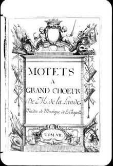Partition Grands Motets, Tome VII, Grands Motets, Cauvin collection