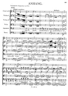 Partition Anhang, La finta semplice, Mozart, Wolfgang Amadeus