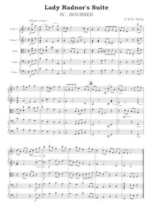 Partition complète, Lady Radnor s , Suite in F major, F major, Parry, Charles Hubert Hastings par Charles Hubert Hastings Parry
