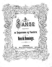 Partition complète, 5 Sange, Hennings, Henrik