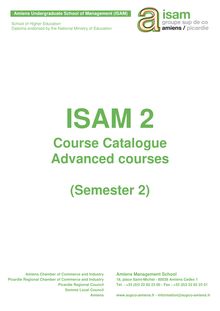 CATALOGUES COURS ISAM2 SECOND SEMESTER