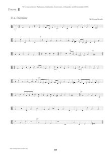 Partition ténor en C3 clef, Newe ausserlesene Paduanen, Galliarden, Cantzonen, Allmand und Couranten