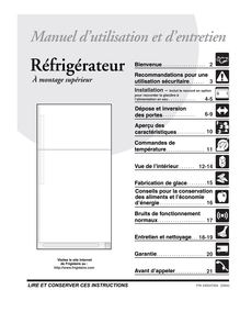 Notice Réfrigérateur Frigidaire  FRT21P5ABD