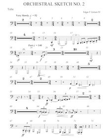 Partition Tuba, Orchestral Sketch No.2, Girtain IV, Edgar