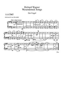 Partition basson 1/2, 5 Gedichte für eine Frauenstimme, Wesendonck-Lieder