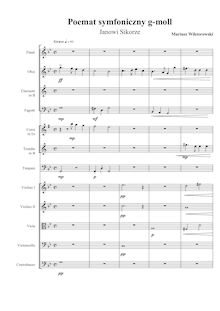 Partition complète, Poemat symfoniczny, Janowi Sikorze, G minor