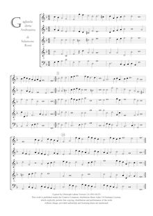 Partition complète (G et F clefs), Il Primo libro delle Sinfonie et Gagliarde par Salamone Rossi