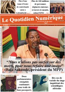 Le Quotidien Numérique d’Afrique n°1944 - Du mercredi 25 mai 2022