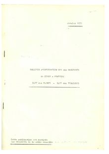 "Bulletin d information n° 1 des habitants de Cergy-Pontoise - Ilot des Plants - Ilot des Touleuses, janvier 1973