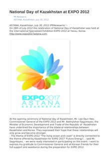 National Day of Kazakhstan at EXPO 2012
