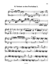 Partition Alternative version (BWV 923a), Prelude, B minor, Bach, Johann Sebastian