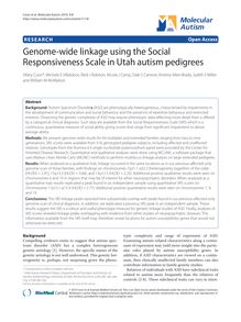 Genome-wide linkage using the Social Responsiveness Scale in Utah autism pedigrees