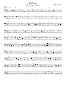 Partition viole de basse 2, madrigaux - Set 2, Wilbye, John par John Wilbye