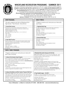 WHEATLAND RECREATION PROGRAMS - SUMMER 2011