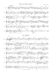 Partition Score et , partie, Sonata pour hautbois Alone, Grayson, Martin
