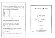 Partition parties complètes, corde Sextet, Op.140, C major, Spohr, Louis