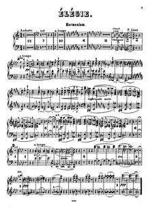 Partition Harmonium, Elegy No.1, Première Élégie, Erstes Elegie