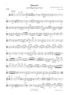 Partition viole de gambe, corde quatuors, Op.3, Haydn, Joseph par Joseph Haydn