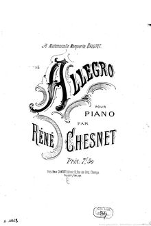 Partition complète, Allegro, B♭ major, Chesnet, René