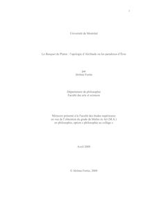 i Université de Montréal Le Banquet de Platon : l apologie d ...
