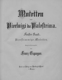Partition complète, Motecta festorum / totius anni… Liber Primus