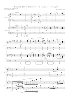 Partition I, Andante - Allegro, Concerto pour 2 Pianos et orchestre