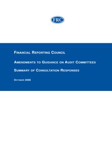 Audit Committee Guidance Summary of Responses Oct  2008