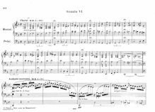 Partition Sonata No.6 en D minor, 6 sonates pour orgue, Mendelssohn, Felix