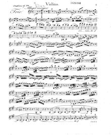Partition violon, Piano Trio No.7, Op.20, Onslow, Georges