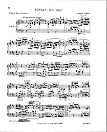 Partition complète, Sonate No.2, D major, Kuhnau, Johann