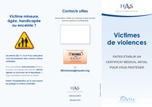 Certificat médical initial concernant une personne victime de violences - Information patients - Certificat medical 6volets