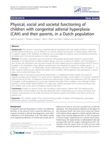 Physical, social and societal functioning of children with congenital adrenal hyperplasia (CAH) and their parents, in a Dutch population