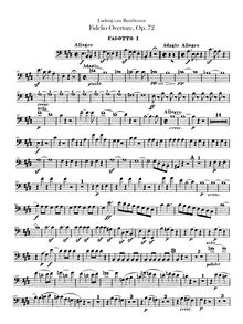 Partition basson 1, 2, Fidelio, Op.72, Leonore, oder Der Triumph der ehelichen Liebe