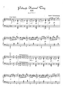 Partition No.1, Polish National Dances, Op.47, Scharwenka, Xaver