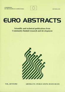 Scientific and technical publications from Community-funded research and development. VOL. 30 N°9/1992