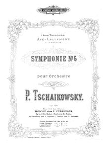 Partition complète, Symphony No.5, E minor, Tchaikovsky, Pyotr par Pyotr Tchaikovsky
