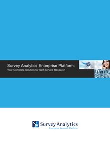 Survey Analytics Enterprise Platform: