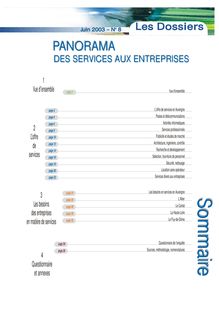 Panorama des services aux entreprises