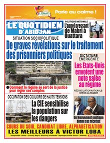 Le Quotidien d’Abidjan n°4064 - du lundi 29 novembre 2021