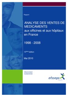Analyse des ventes de médicaments aux officines et aux hopitaux en France données 1998-2008