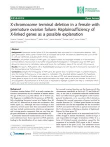 X-chromosome terminal deletion in a female with premature ovarian failure: Haploinsufficiency of X-linked genes as a possible explanation